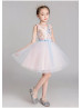 Embroidery Lace Tulle Flower Girl Dress Kid Party Dress